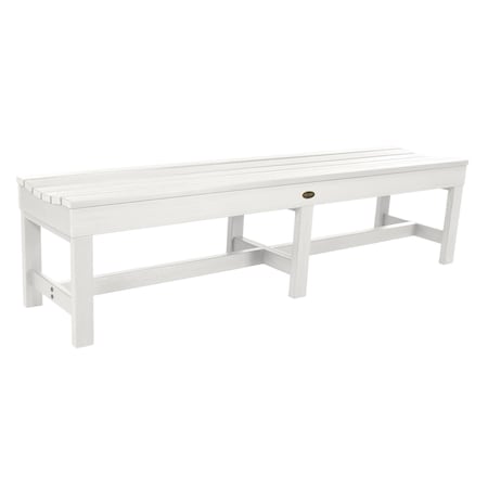 Highwood Usa 6ft Commercial Grade Backless Picnic Bench Outdoor Furniture for Patio, Yard and Garden CM-BENSQ61-WHE